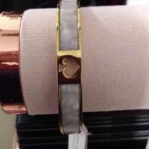 ⏬SALE kate spade white bangle bracelet w/clasp